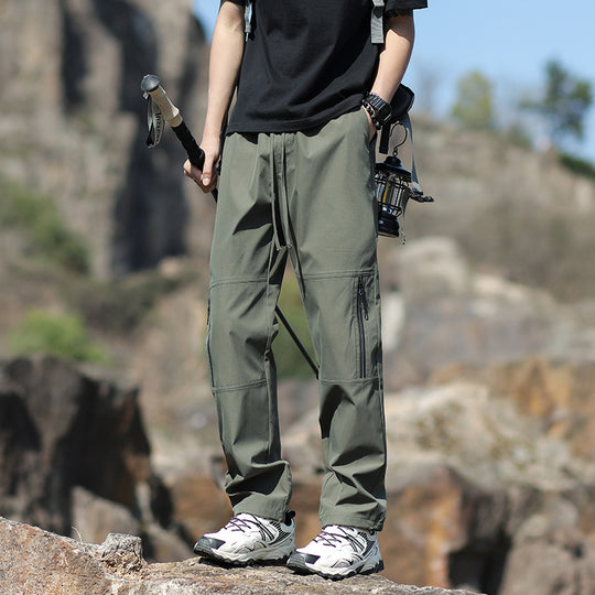Herren Technische Outdoor- und Wanderhose mit Reißverschlusstaschen und verstellbarer Taille Nord Taschen