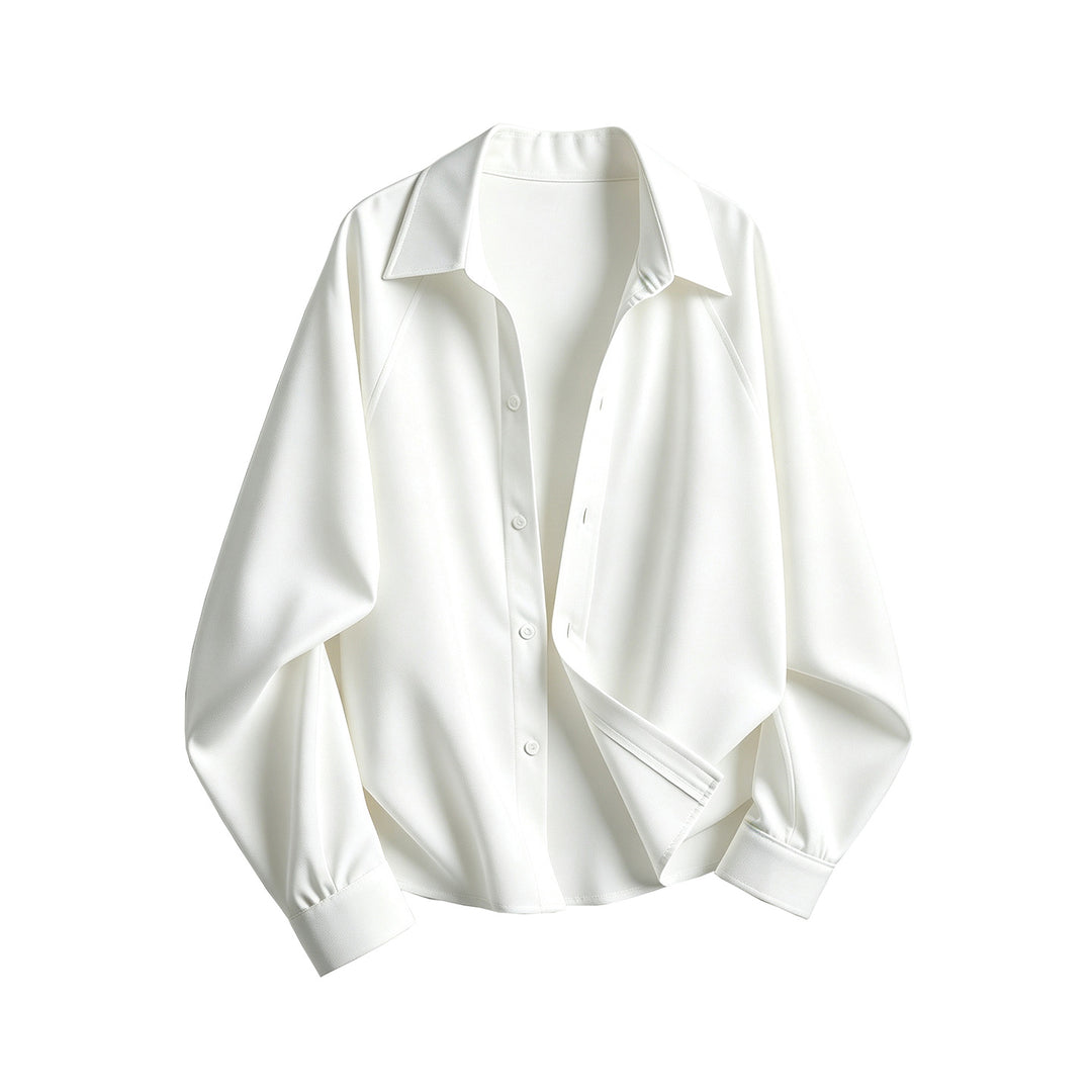 Damen Oversize-Blusenshirt aus fließendem Stretch mit Hemdkragen Nord Taschen