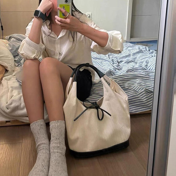 Damen Hobo-Tasche mit modischem Kordelzug und eleganter Struktur Nord Taschen