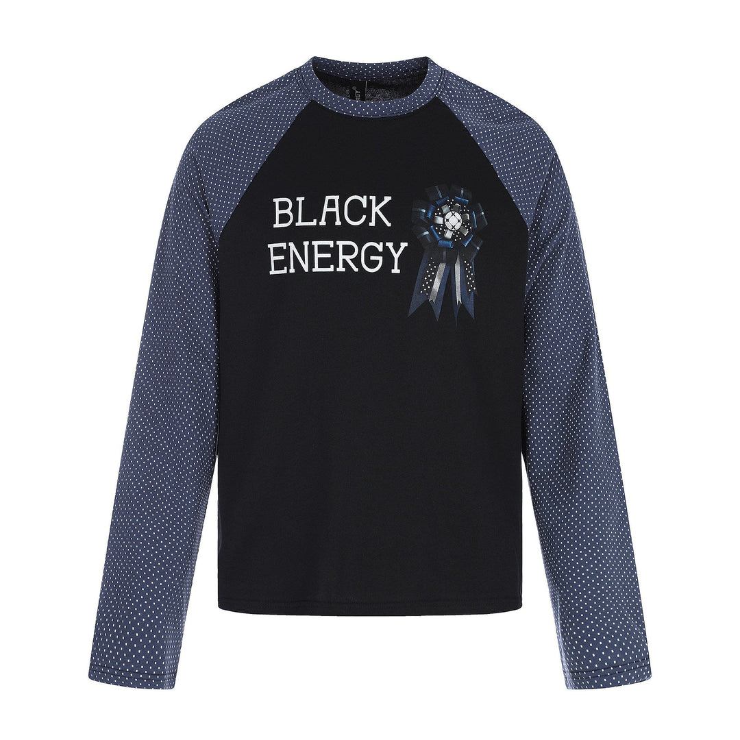 Damen Langarmshirt mit Raglanärmeln, dekorativem Schleifen-Print und weichem Baumwollmix Nord Taschen