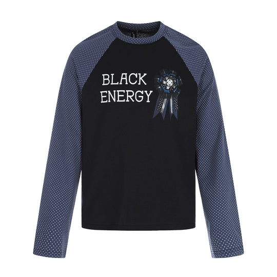 Damen Langarmshirt mit Raglanärmeln, dekorativem Schleifen-Print und weichem Baumwollmix Nord Taschen