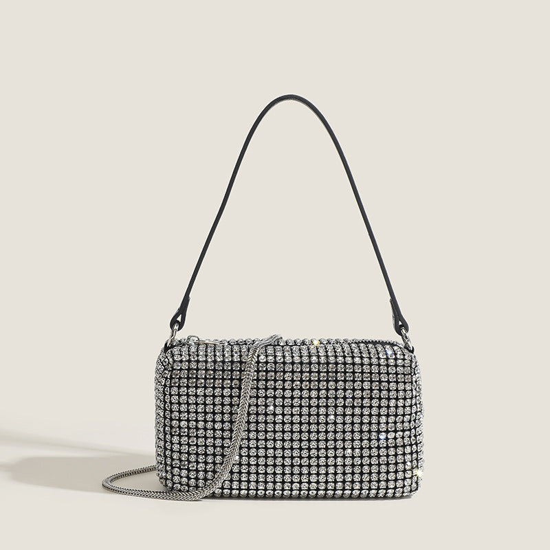 Damen Glamouröse Clutch mit funkelnden Strassverzierungen Nord Taschen