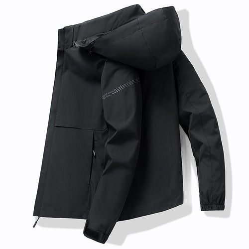 Herren Funktionale Outdoor-Jacke mit verstellbarem Kapuzendesign Nord Taschen