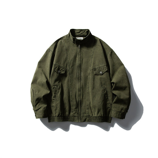 Herren Boxy-Fieldblouson mit Stehkragen, Frontreißverschluss und Pattentaschen Nord Taschen