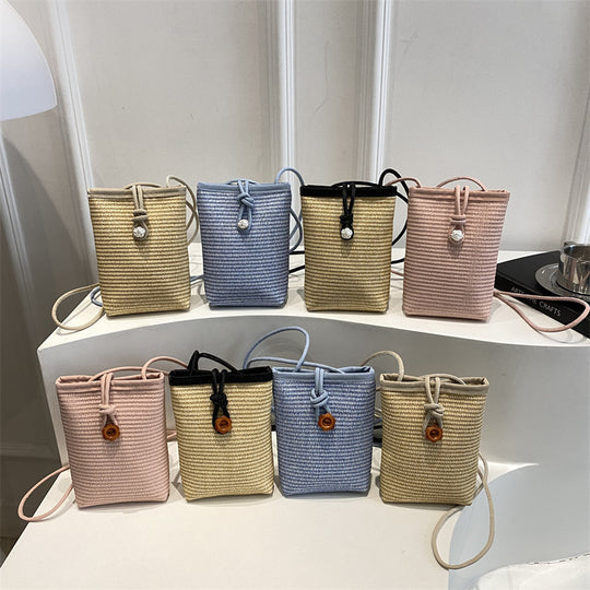 Damen praktische Wickeltasche mit elegantem Kordelzug Nord Taschen