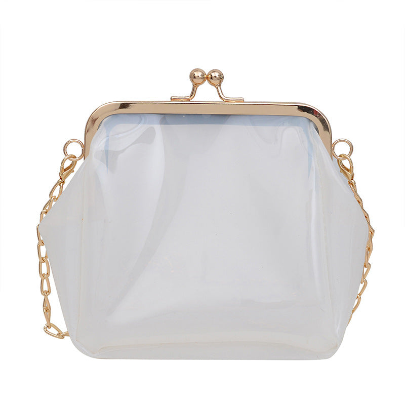 Damen transparente Handtasche mit goldenen Akzenten Nord Taschen