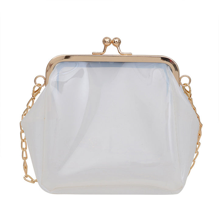 Damen transparente Handtasche mit goldenen Akzenten Nord Taschen