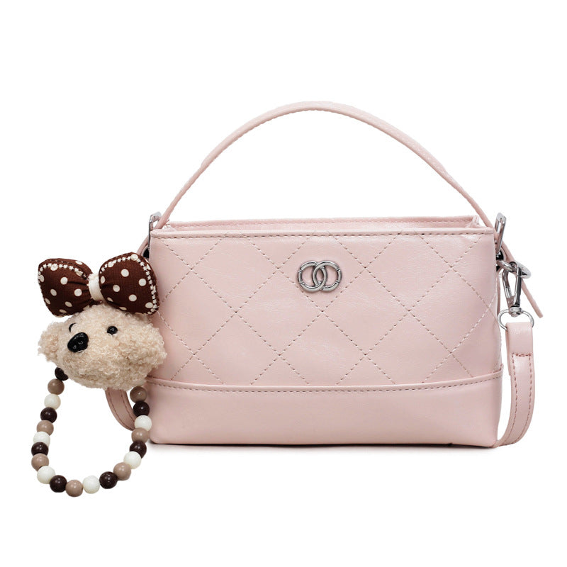 Damen modische Handtasche mit süßem Tierhäkelanhänger Nord Taschen
