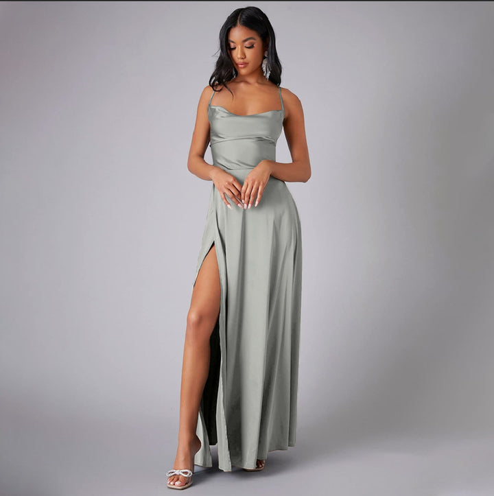 Elegantes Seiden Maxikleid Damen