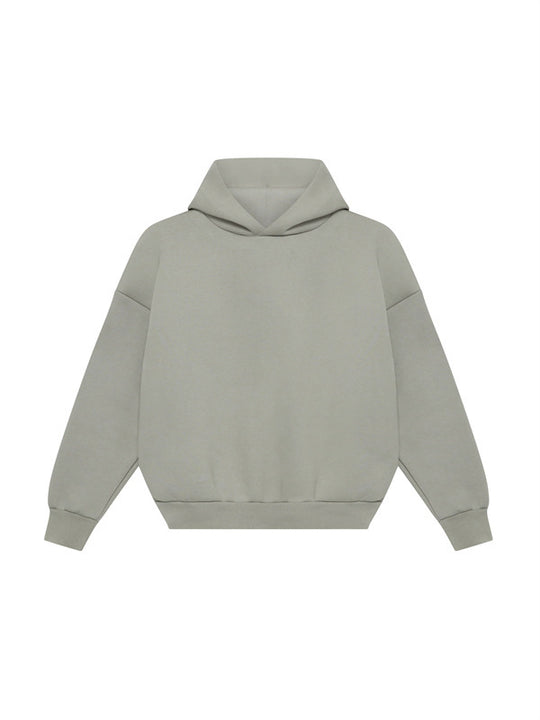 Unisex nan minimalistischer Kapuzenpullover ohne Kängurutasche mit überschnittener Schulter und geripptem Saum Nord Taschen