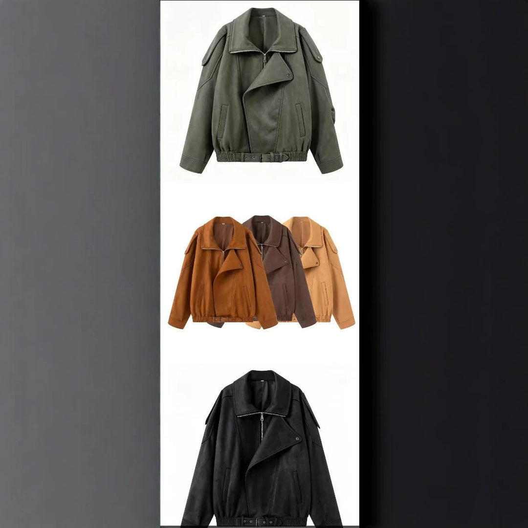 Damen Leichte wattierte Windjacke mit Stehkragen und Polka‑Dot‑Print Nord Taschen