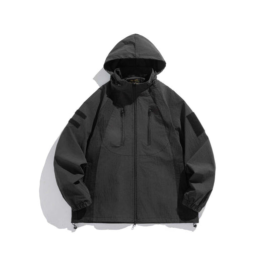 Herren Utility-Kapuzenparka mit verdeckten Reißverschlüssen und Multifunktions-Taschen Nord Taschen