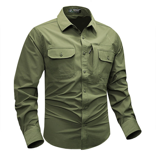 Men's  technical tactical long sleeve utility shirt with dual chest pockets and reinforced seams Nord Taschen