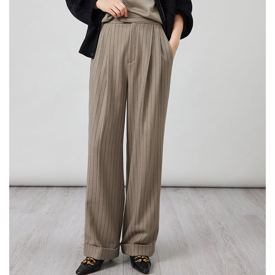 Damen Oversize Wollmantel im Clean‑Cut‑Design mit Reverskragen und verdeckter Knopfleiste Nord Taschen