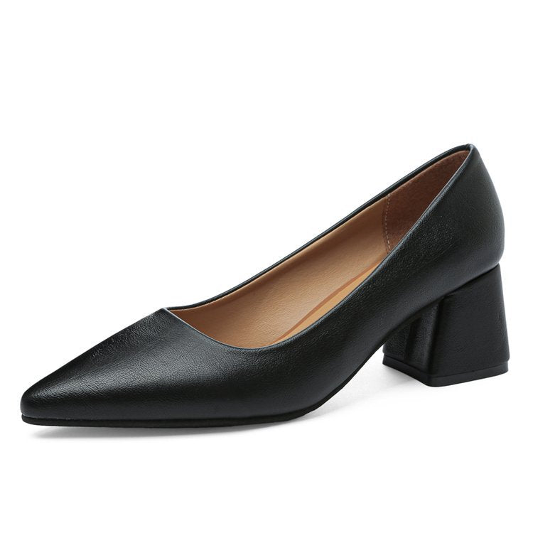 Damen elegante Pumps mit blockiertem Absatz