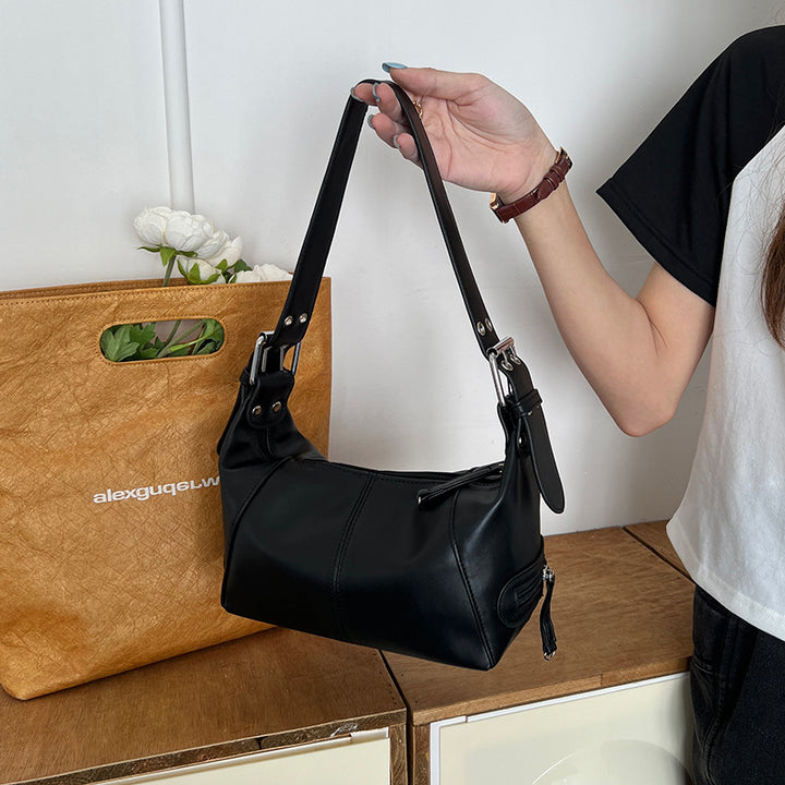 Damen Hobo-Tasche mit modernem Faltendesign und luxuriösem Kunstleder Nord Taschen