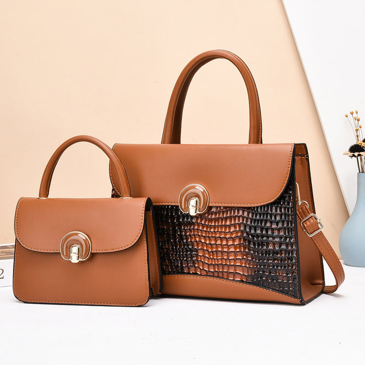 Damen Handtaschen-Set mit luxuriösem Krokodillederdesign Nord Taschen