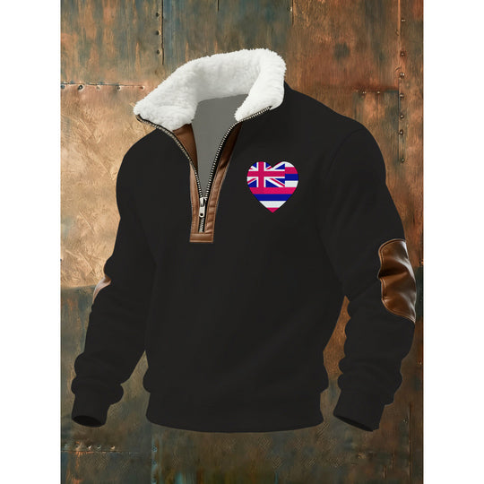 Herren Klassischer Kapuzenpullover mit Fleece-Detail Nord Taschen