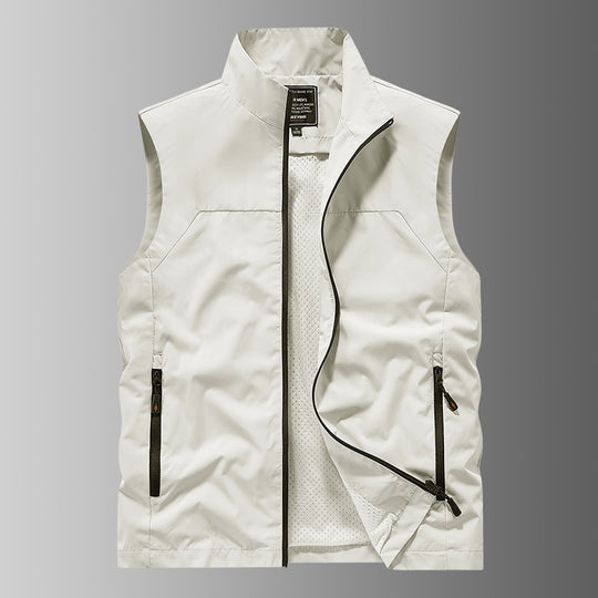 Herren Atmungsaktive Utility‑Weste mit Mesh‑Futter, wind- & wasserabweisender Außenlage & Reißverschlusstaschen Nord Taschen