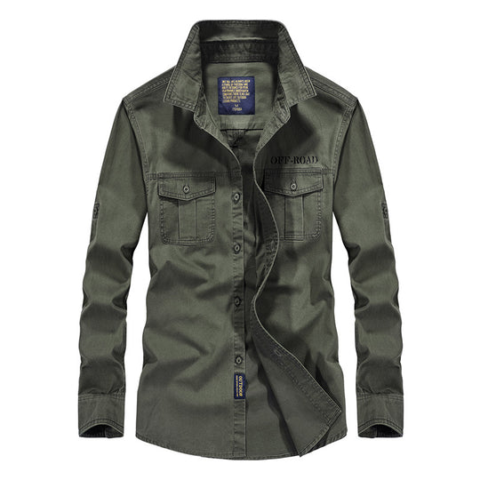 Herren Field-Hemdjacke mit Brusttaschen und Offroad-Print Nord Taschen