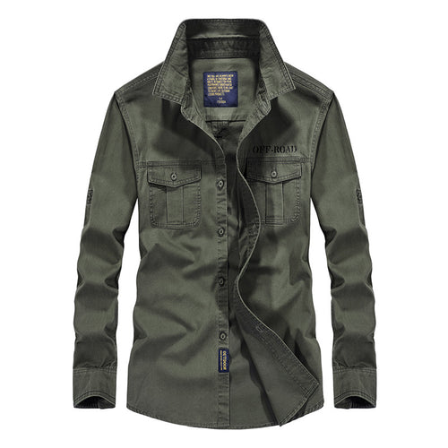 Herren Field-Hemdjacke mit Brusttaschen und Offroad-Print Nord Taschen