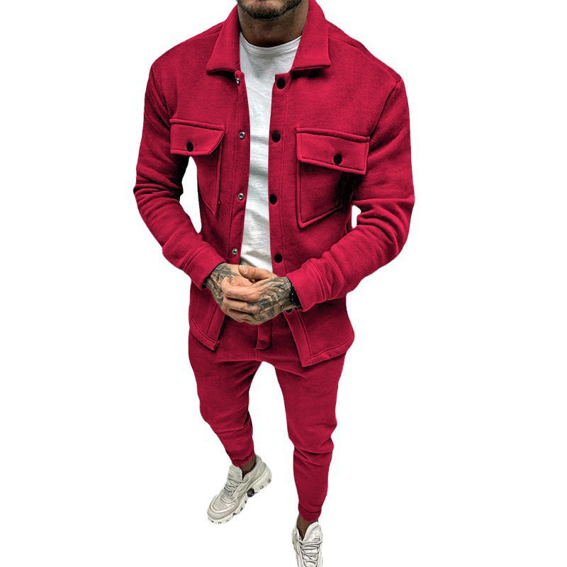 Herren Utility-Overshirt aus French-Terry mit Pattentaschen und Druckknopfverschluss Nord Taschen
