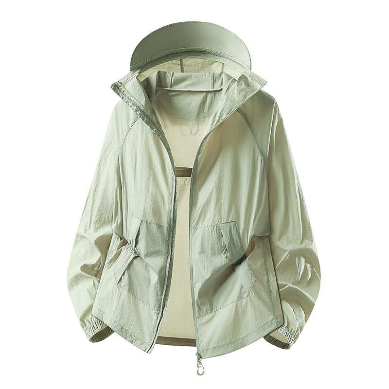 Damen Leichte winddichte Kapuzen‑Übergangsjacke mit verstellbarer Kapuze, Zwei‑Wege‑Reißverschluss & praktischen Klappentaschen Nord Taschen