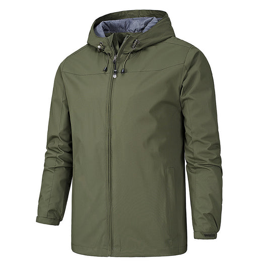 Herren Ultraleichte packbare Regenjacke mit Kapuze und verdecktem Reißverschluss Nord Taschen