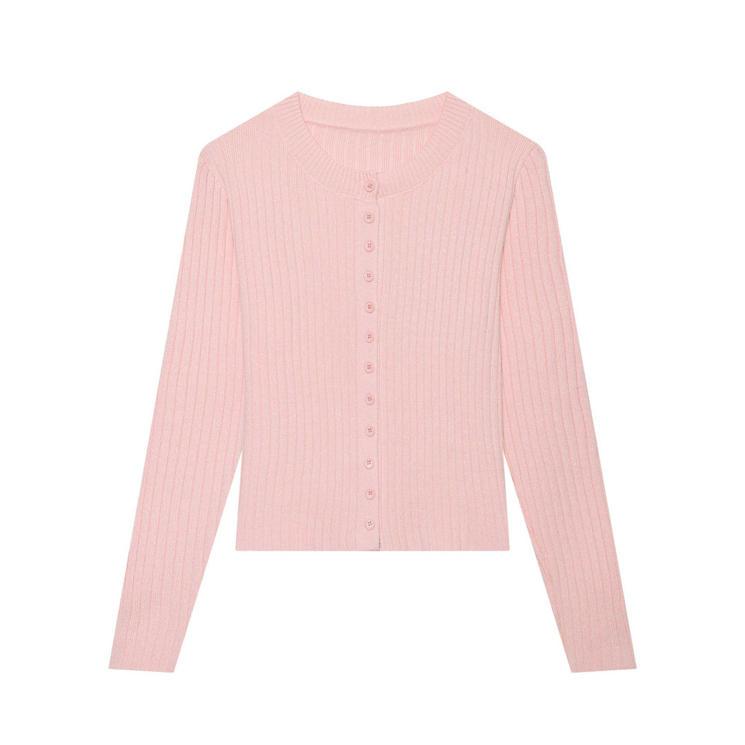 Damen Feinstrick‑Cardigan mit Rippstruktur und durchgehender Knopfleiste Nord Taschen