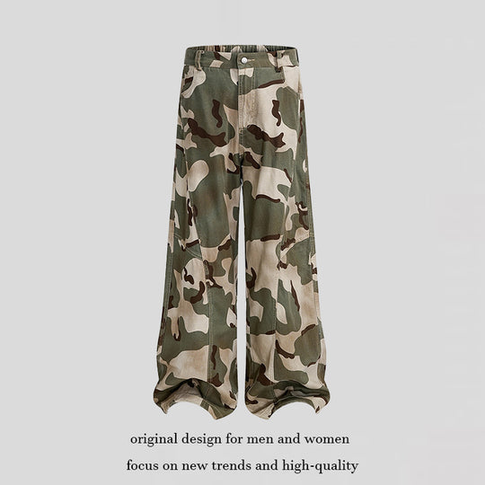 Damen weite Cargo‑Culotte‑Hose im Loose‑Fit mit Knie‑Patch und elastischem Bund Nord Taschen
