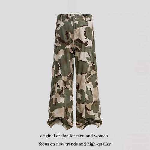 Damen weite Cargo‑Culotte‑Hose im Loose‑Fit mit Knie‑Patch und elastischem Bund Nord Taschen