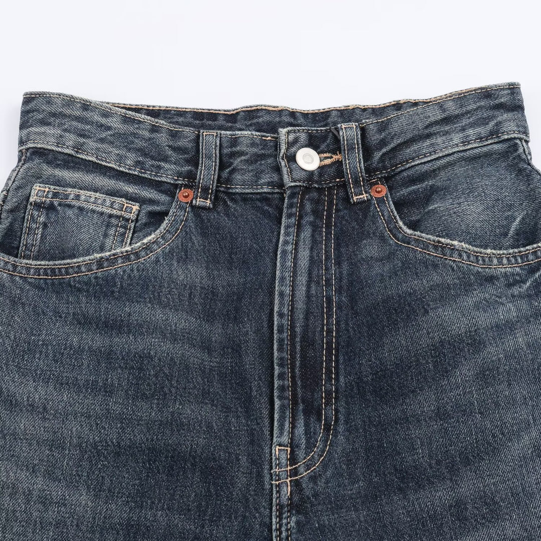Damen Jeans mit hohem Bund und weitem Bein Nord Taschen
