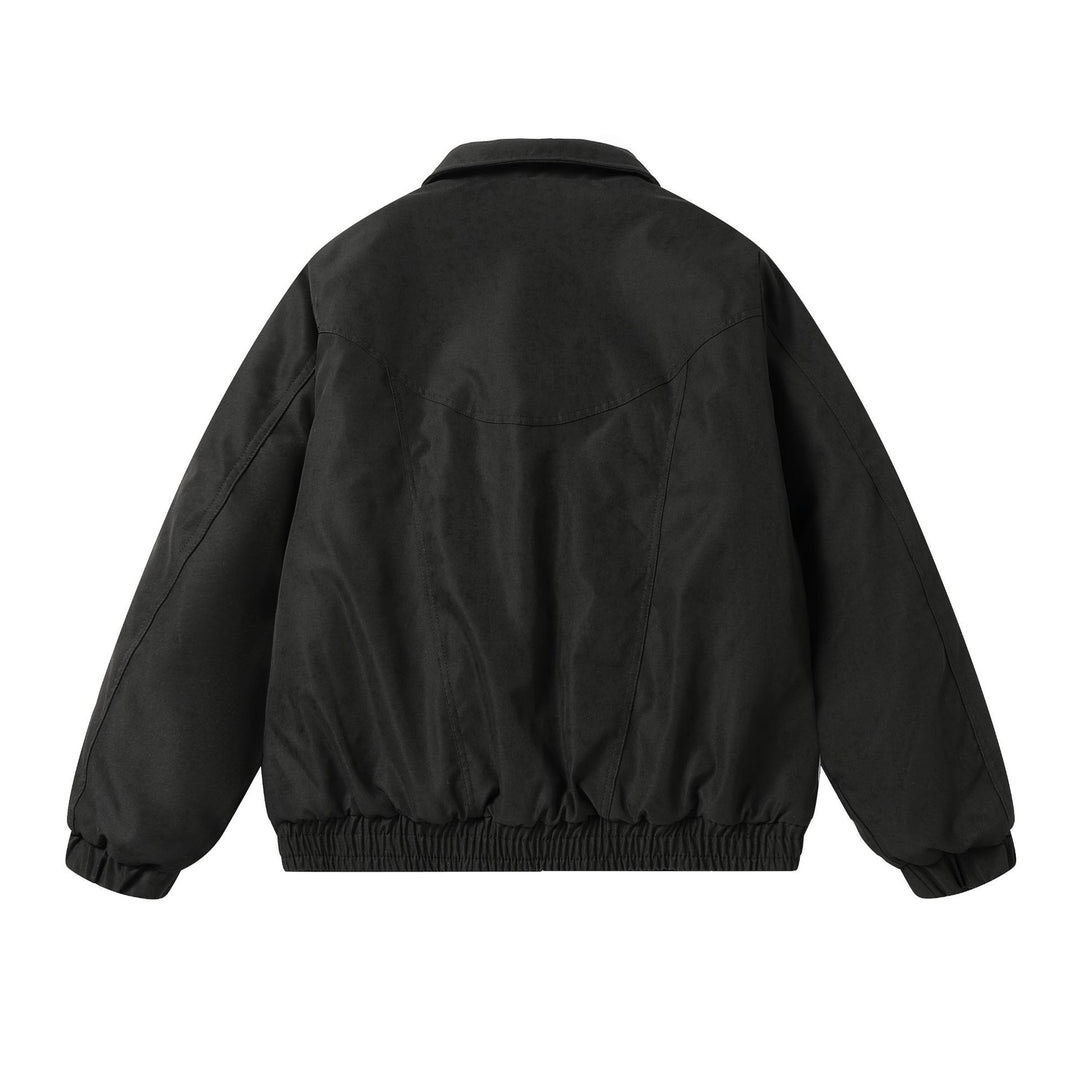 Herren Boxy Utility‑Bomberjacke mit kurzem Schnitt, Metallreißverschlüssen und elastischem Saum Nord Taschen
