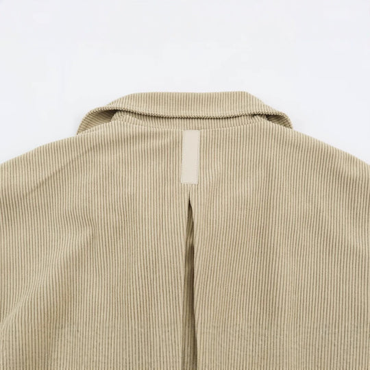 Damen Feincord-Jacke mit Taillengürtel und asymmetrischer Druckknopfleiste Nord Taschen