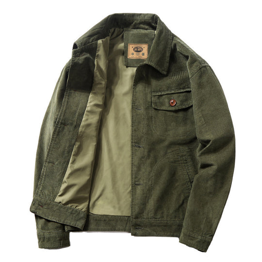 Herren Baumwoll-Cordjacke im Worker-Blouson mit leichtem Innenfutter Nord Taschen