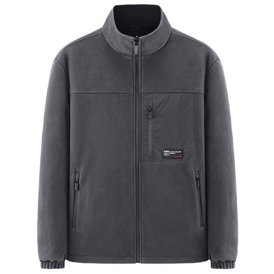 Herren Minimalistische technische Allwetter-Softshelljacke mit Stehkragen und wasserabweisenden Reißverschlüssen Nord Taschen