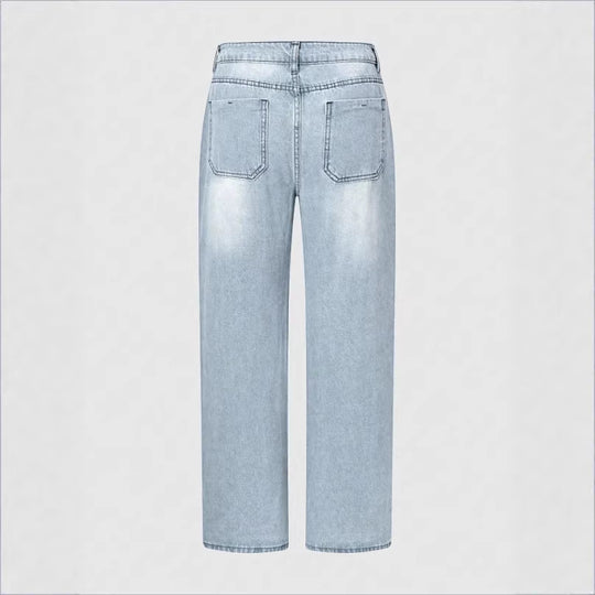 Damen weite High-Waist Jeanshose im Palazzo-Stil Nord Taschen
