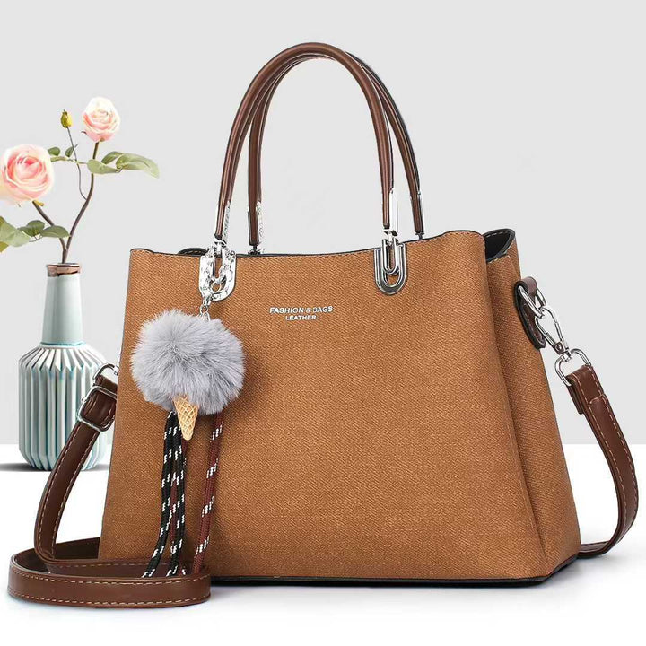 Damen elegante Handtasche im modernen Design mit abnehmbarem Anhänger Nord Taschen