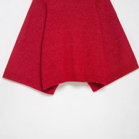 Damen Weicher Cape-Pullover mit weitem Fall und Stehkragen aus Glitzergarn Nord Taschen