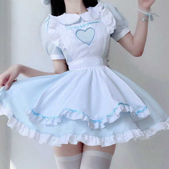 Damen verspieltes Kostümkleid im Lolita-Stil mit Rüschendetails und Kräuseln Nord Taschen