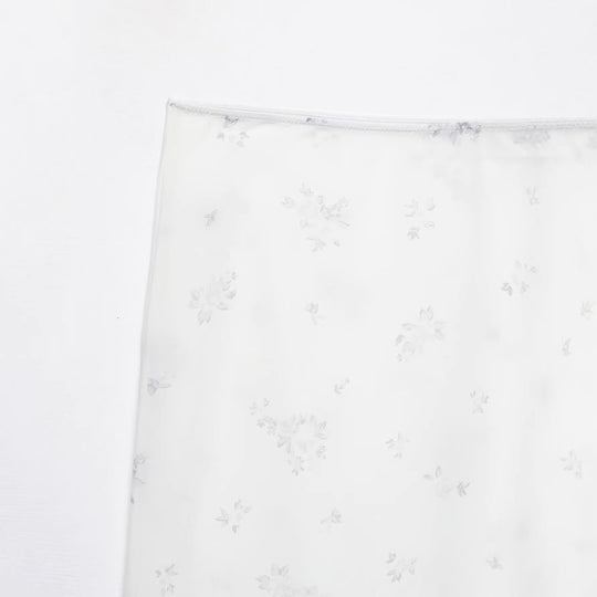 Damen Langer Unterrock mit floraler Spitzenborte und feinem Stickmesh Nord Taschen