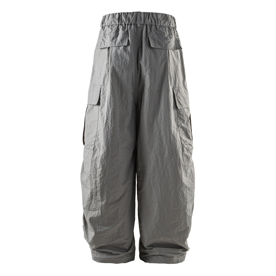 Herren Leichte Crinkle‑Optik Cargo‑Jogginghose mit elastischem Bund und Kordelzug Nord Taschen
