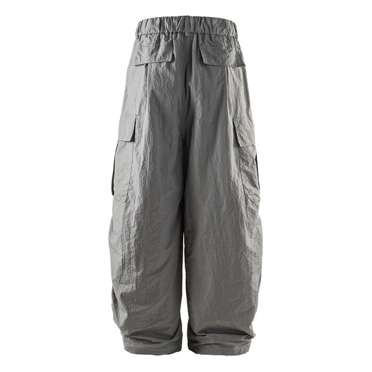 Herren Leichte Crinkle‑Optik Cargo‑Jogginghose mit elastischem Bund und Kordelzug Nord Taschen