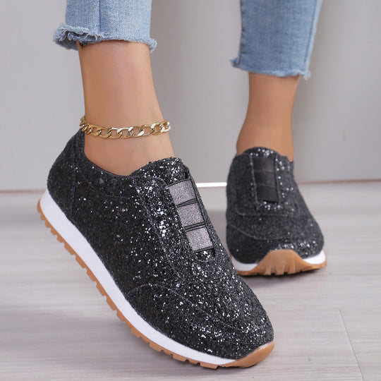 Damen Glitzernde Slip-On Sneakers mit komfortabler Sohle - Arvani