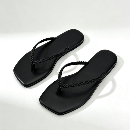 Damen Minimalistische Zehentrenner-Sandalen mit ergonomischem Design