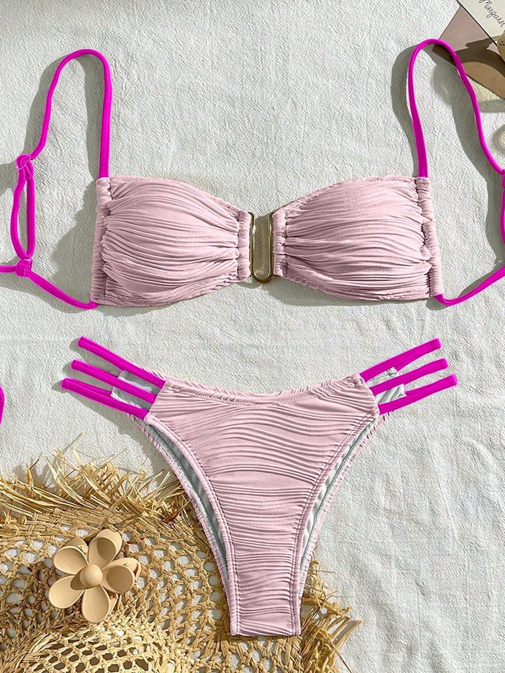 Damen Bikini-Set mit raffiniertem Falten-Design und modischen Akzenten Nord Taschen