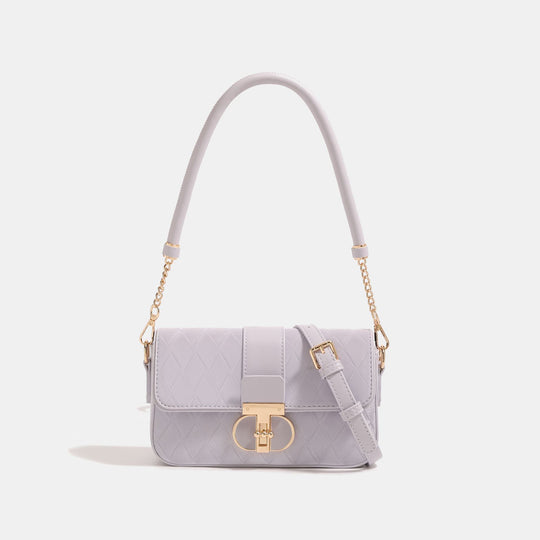 Damen Umhängetasche mit eleganter Steppung und fein gearbeiteten Metallakzenten Nord Taschen