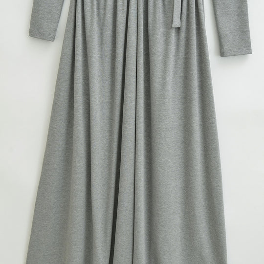 Damen Midikleid mit Raffung, V-Ausschnitt und tailliertem Faltenrock Nord Taschen