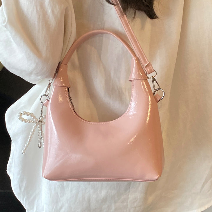 Damen Hobo-Handtasche mit elegantem, glänzendem Obermaterial und abnehmbarem Schulterriemen Nord Taschen