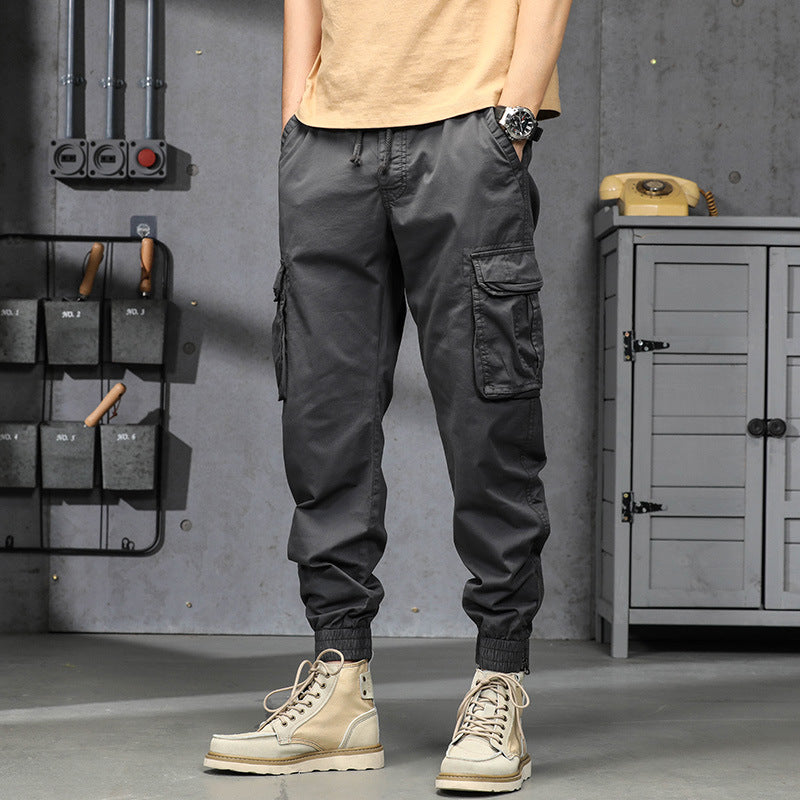 Herren Cargo-Jogginghose im Utility‑Stil mit Tunnelzugbund, Mehrfachtaschen und Reißverschluss‑Knöchel Nord Taschen